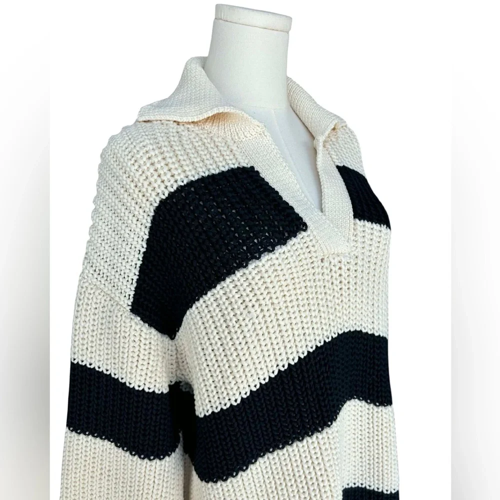 Zara Striped V Neck Sweater - Picture 7 of 11